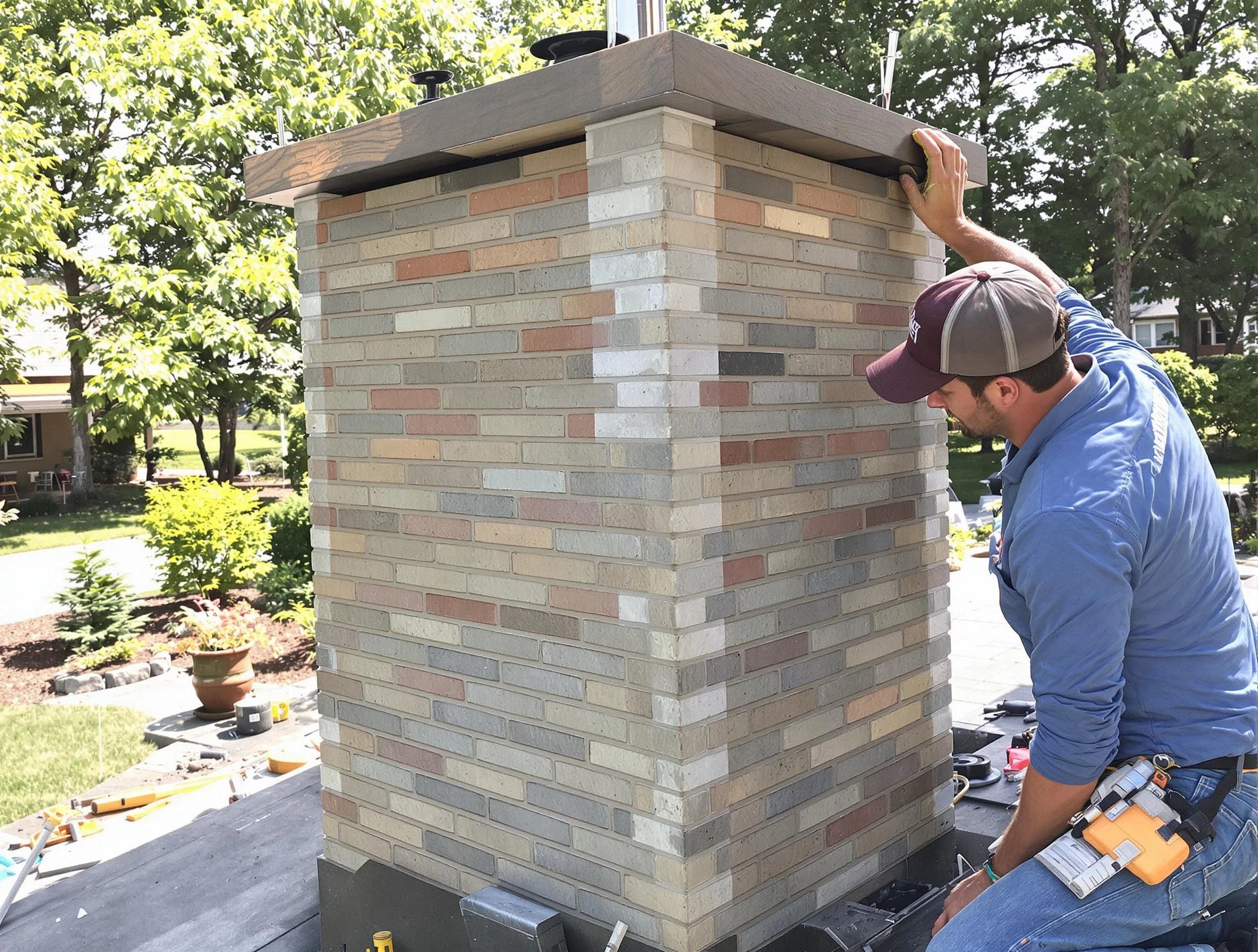 Short Pump Chimney Sweep completing a modern chimney remodel in Short Pump, VA