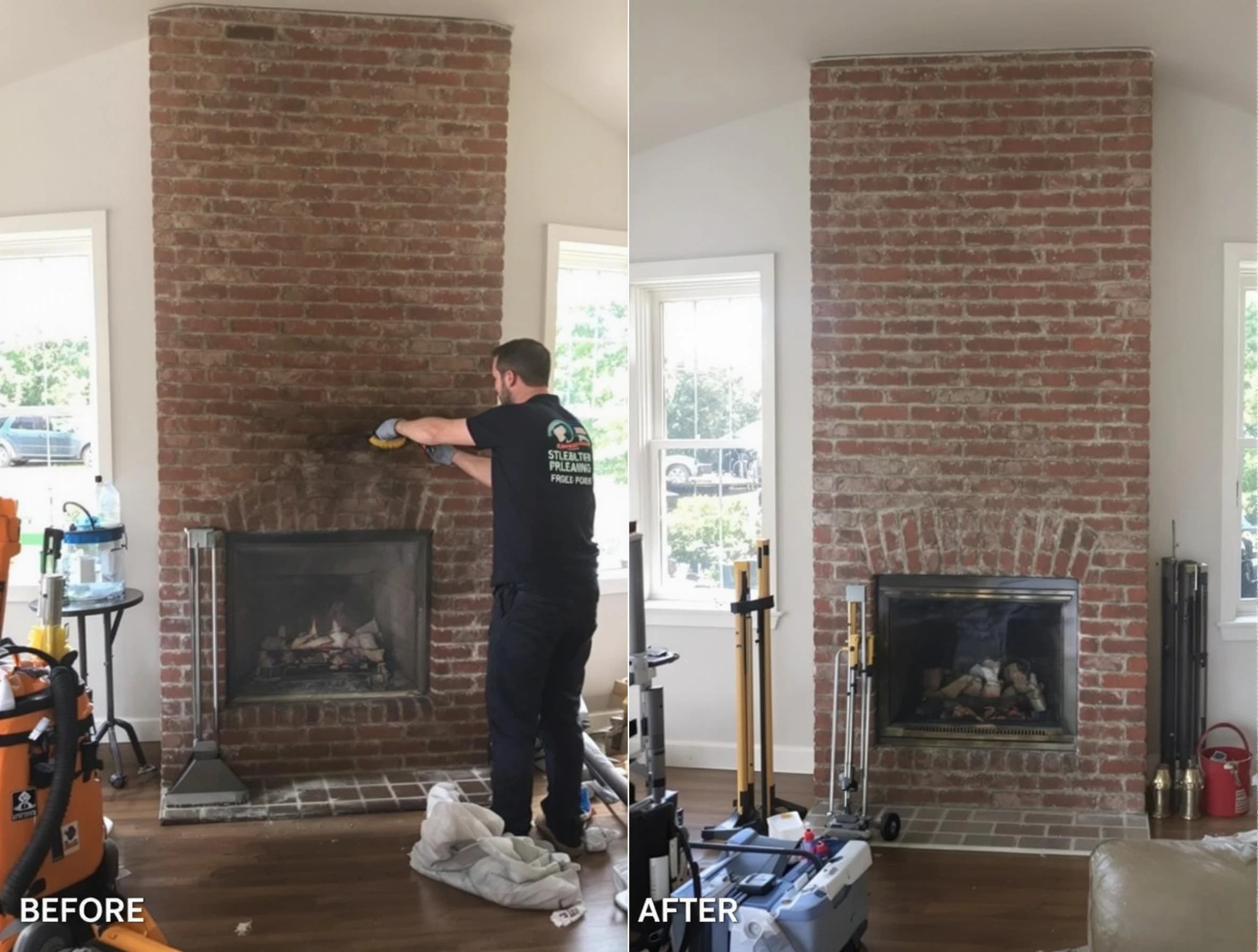 Finished chimney sweeping service by Short Pump Chimney Sweep in Short Pump, VA