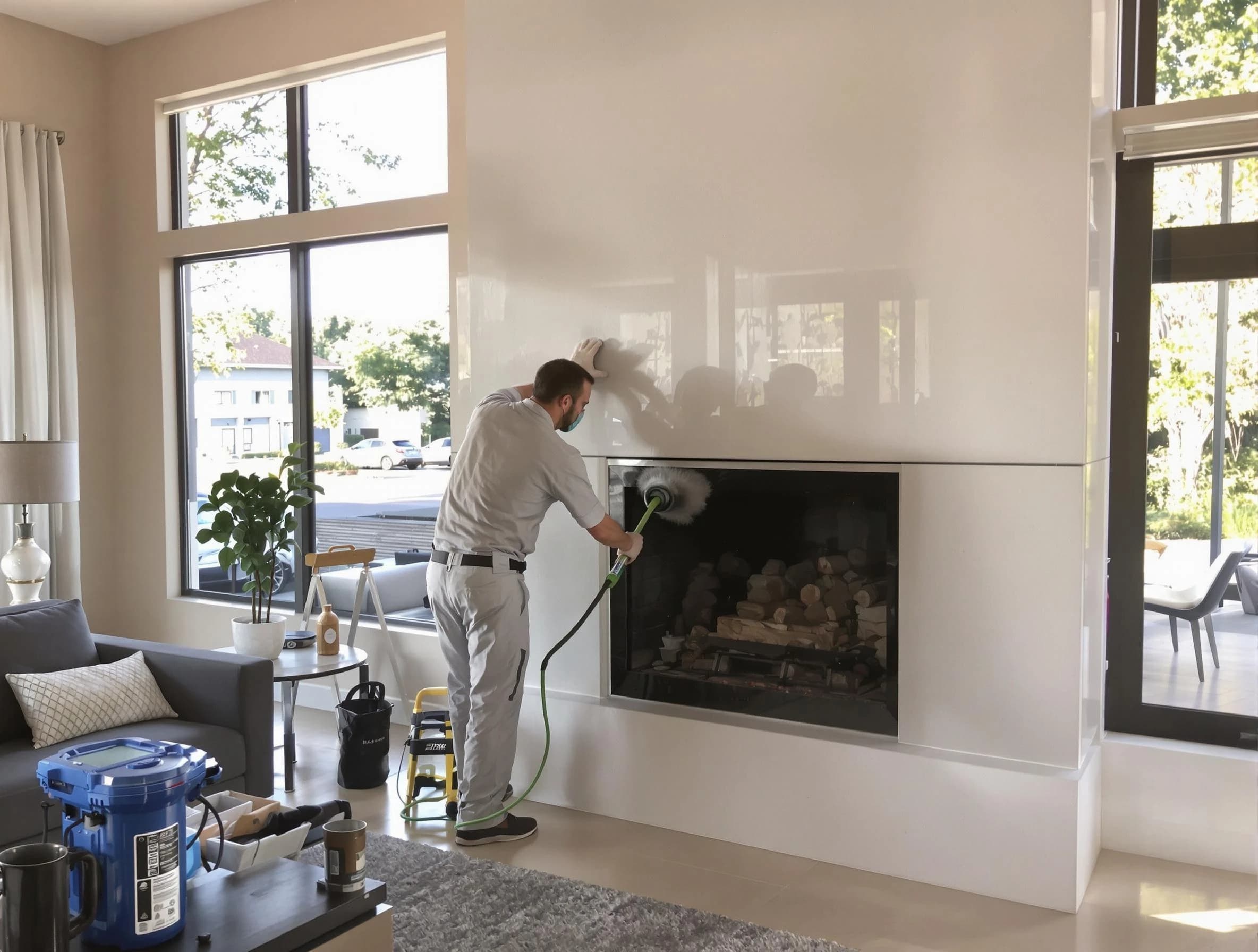 Short Pump Chimney Sweep performing thorough soot removal in Short Pump, VA