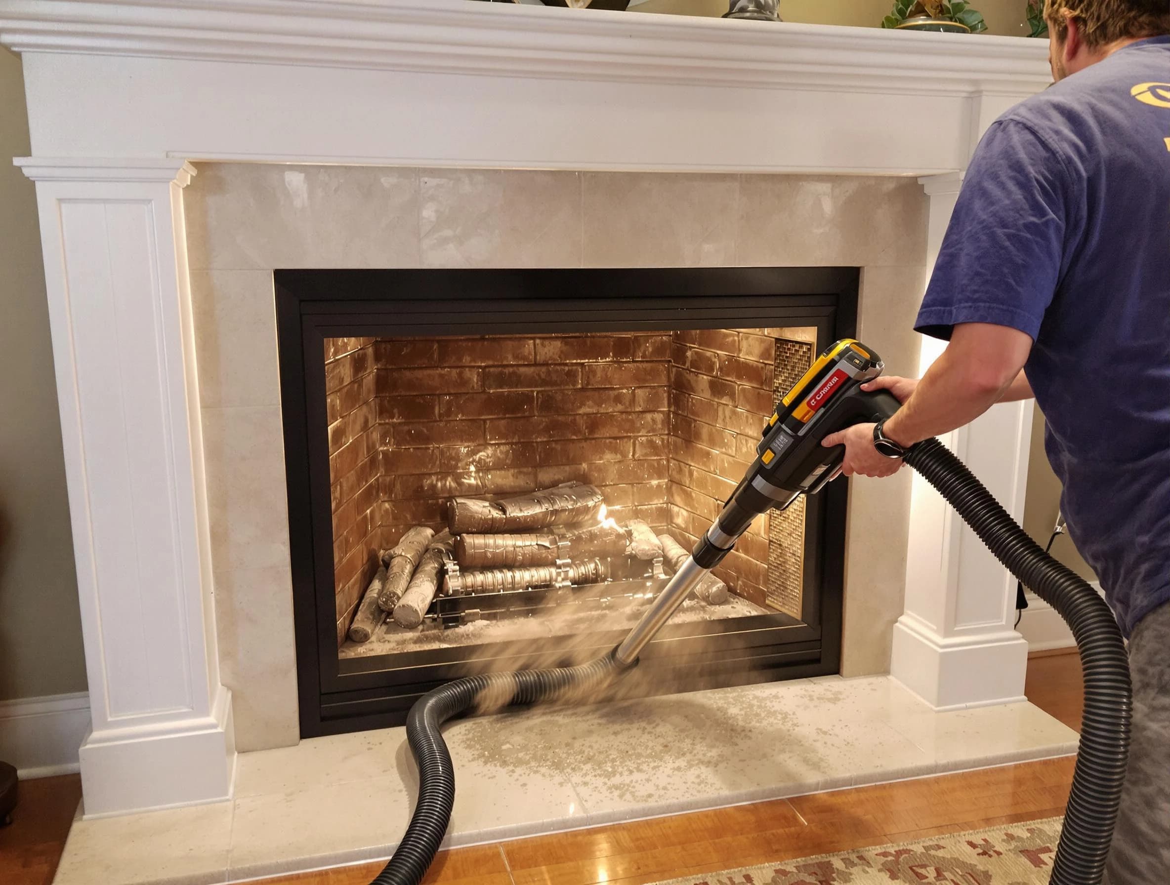 Fireplace cleaning performed by Short Pump Chimney Sweep in Short Pump, VA