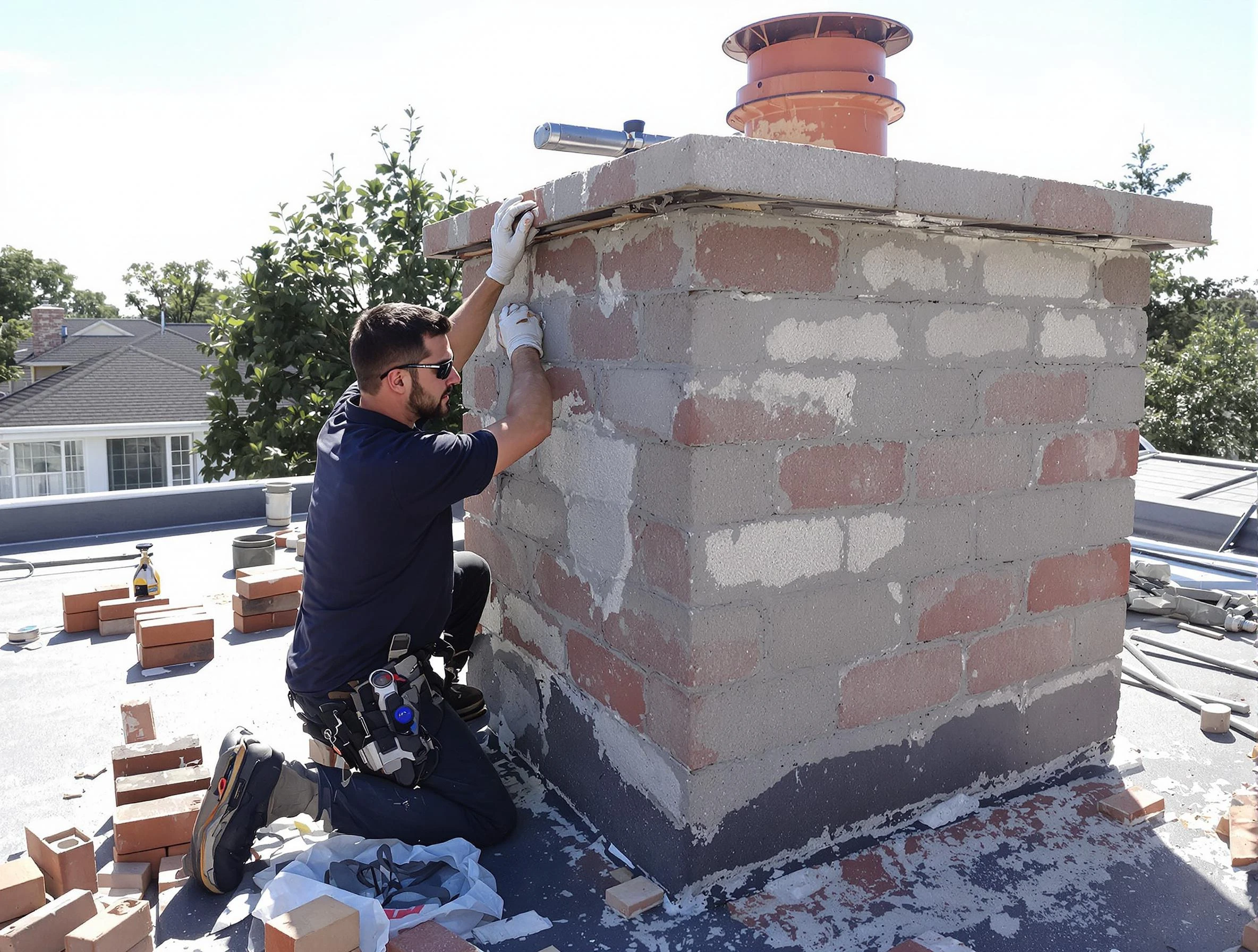 Advanced chimney repair process by Short Pump Chimney Sweep in Short Pump, VA