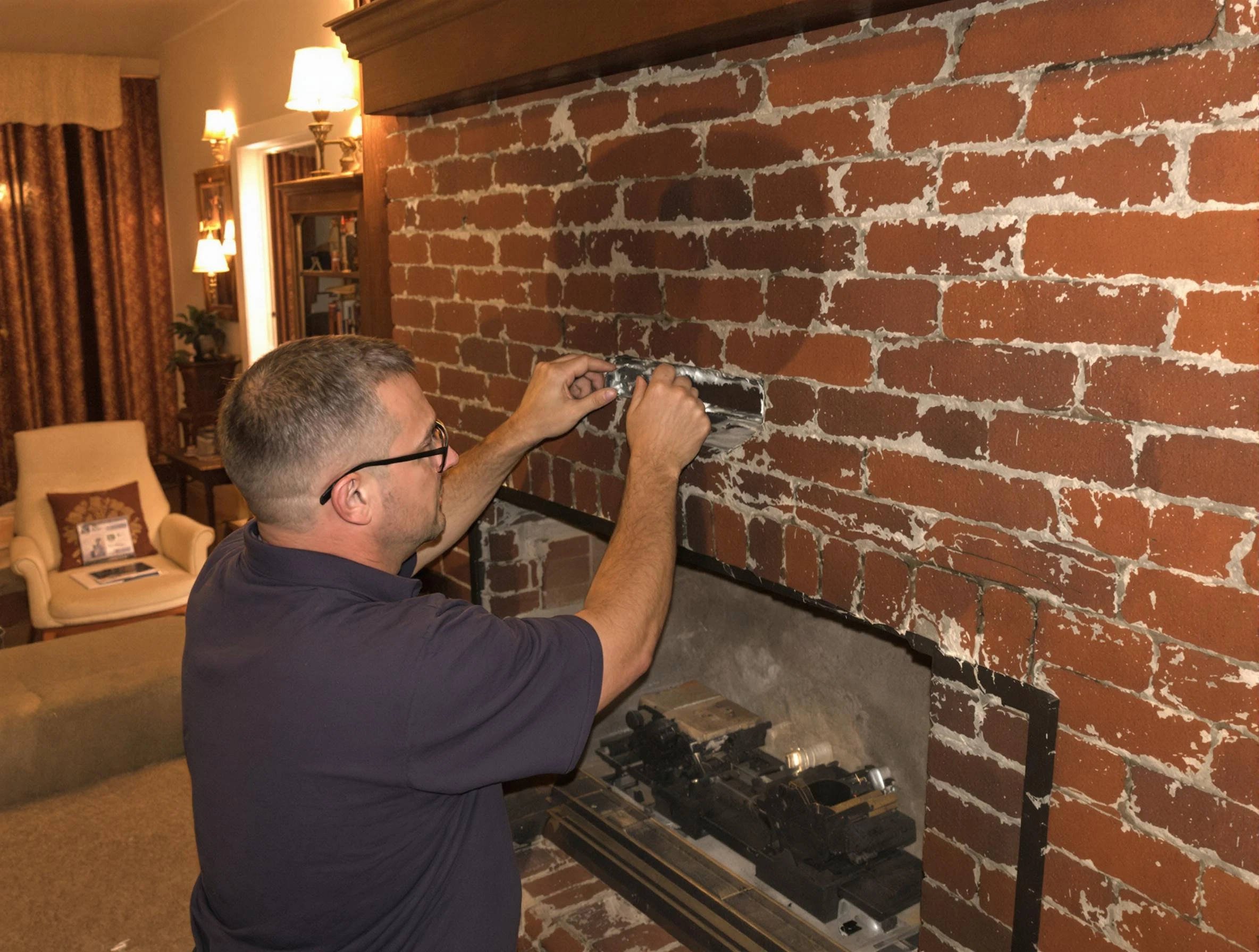 Short Pump Chimney Sweep expert fixing a fireplace in Short Pump, VA